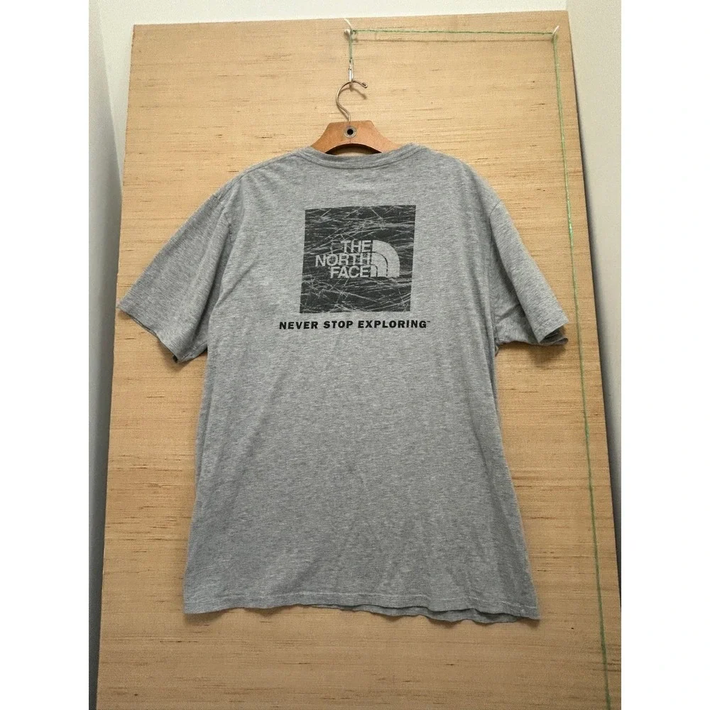 The North Face Mens Classic Gray Short Sleeve‎ T Shirt XL Never Stop Exploring